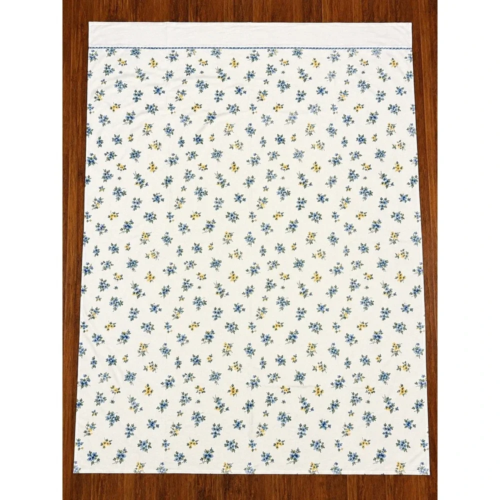 Vintage Liz Claiborne Liz At Home King Sheet Set Blue Yellow Floral Cottage 4Pc